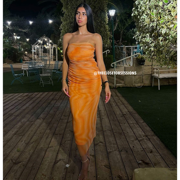 LAST ONE!!! ZARA Fitted Strapless Midi Dress NWT - Picture 10 of 16